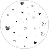 Winkeltje van Anne - Muismat - hartjes - Dots - wit zwart