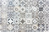 4x Placemat Vintage Tiles | 28,5x43,5cm | onderlegger - tafeldecoratie - placemats kunststof - Cementtegel
