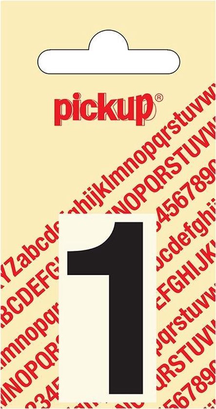 Pickup plakcijfer Helvetica 40 mm - zwart 1