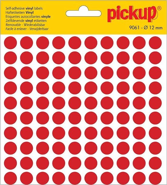 Pickup Stippen vinyl 12 mm rood - 9061