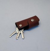 Lederen key organizer (Bruin/structuur)
