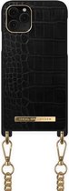 iDeal of Sweden Phone Necklace Case voor iPhone 12/12 Pro Jet Black Croco