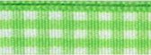 SR1403/10 551 Gingham Ribbons 10mm 20mtr green