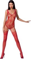 PASSION WOMAN BODYSTOCKINGS | Passion Woman Bs074 Bodystocking - Red One Size