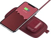 Fresh 'n Rebel - Double Qi Wireless Charging Pad + 30W Power adapter + 1,5m USB-C kabel - Base Duo - Ruby Red