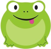4x Placemat Kikker voor kinderen | 38cm rond | Animal Look - placemat voor kinderen - kunststof