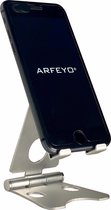 Opvouwbare & Inklapbare Telefoonhouder - Universele Standaard voor Bureau of Tafel - Zilver