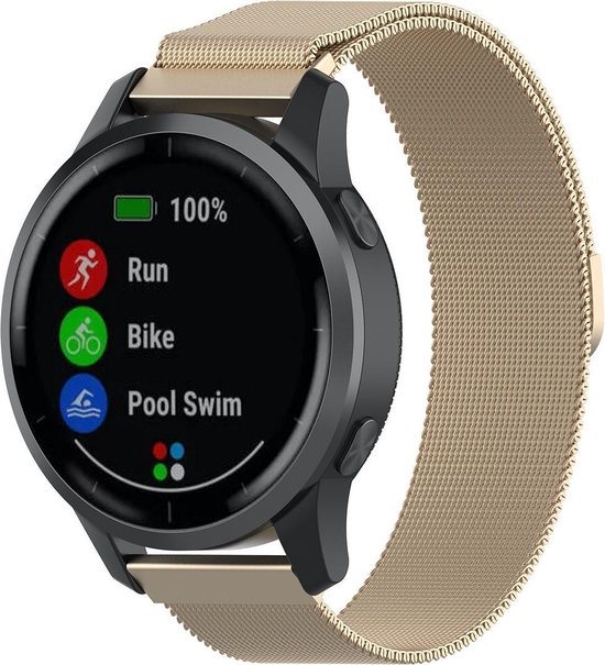 Bandje Voor Polar Vantage M Grit X Milanese Band Champagne
