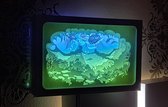Lightbox 3D Onderwaterwereld - Tafellamp - Decoratie Woonkamer - Nachtlampje Volwassenen - verlichting - Ocean - kinderen
