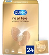 Durex Real Feel - Condooms - Latex-vrij - Extreem Dun - Reservoir - Met Glijmiddel - 24 stuks