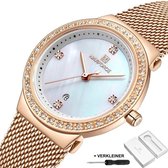 Horloges voor Vrouwen Dames Horloge Dameshorloge Watch - Meisjes Horloges - Incl. Horlogebox Geschenkdoos & Versteller - Rosé Wit - Litts®