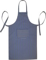 Homéé® Horeca suite Keukenschorten BBQ BIB Apron schort 70x100 cm blauwe en witte strepen