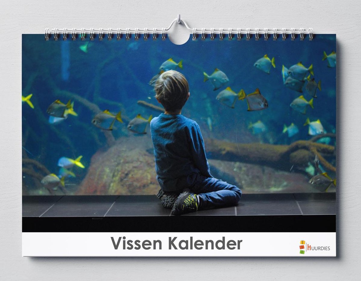 Vissen verjaardagskalender 35x24cm | Wandkalender | Kalender | Verjaardagskalender Volwassenen