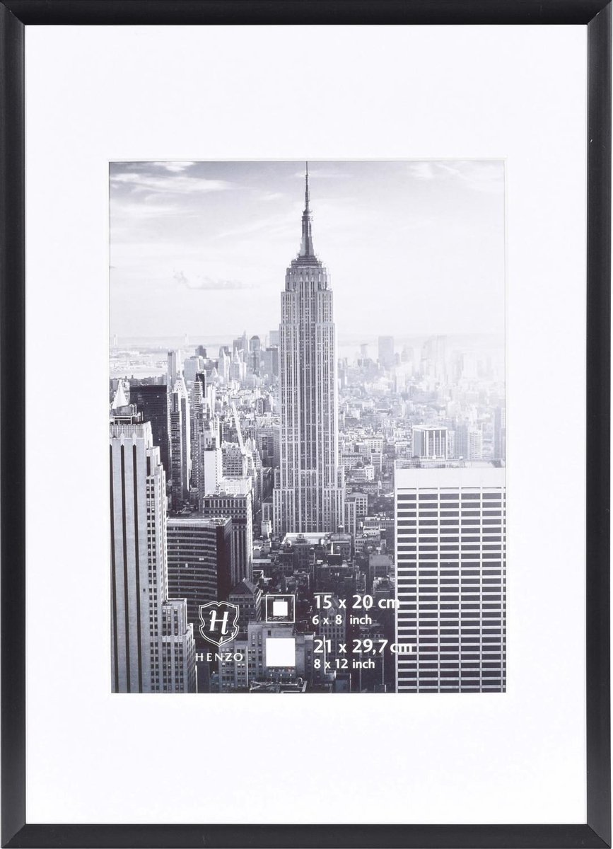Fotolijst - Henzo - Manhattan - Fotomaat 21x30 cm - Zwart - Henzo
