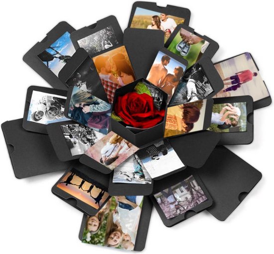 AWEMOZ® Explosion Box – Fotobox – Unieke Geschenkdoos – Liefdes Cadeau Voor Man En Vrouw - Valentijn Cadeautje Vrouw - Valentijn Decoratie