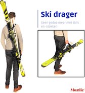 Verstelbare Ski drager/skidrager - draagband - ski carrier voor tijdens de wintersport