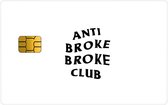 DODO Covers / Pas Sticker / Pinpas Sticker / Bankpas Cover / Anti Broke Broke Club Wit