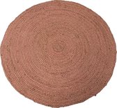 Rocaflor-vloerkleed-jute-rond-Peach-roze-120cm | bol.com