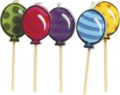 Fiestas Guirca Verjaardagskaars Ballon 5,5 Cm Wax 5 Stuks