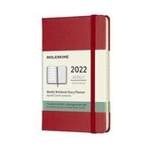 Moleskine 12 Maanden Agenda - 2022 - Wekelijks - Pocket - Hardcover - Rood