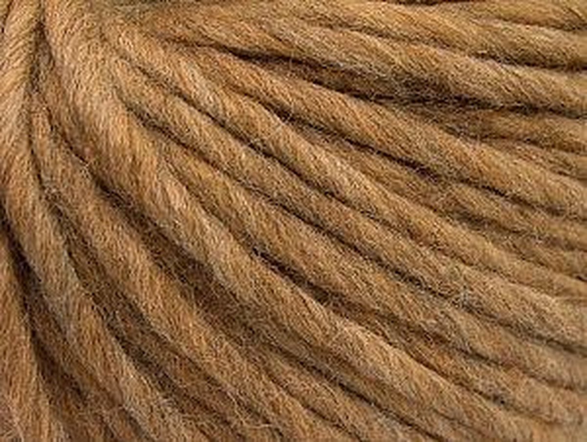 Simuleren Kiezen Op het randje Super bulky garen breiwol kopen kleur licht camel - 100% Australische dikke  wol breien... | bol.com
