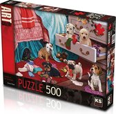Puppies in the Bedroom Puzzel 500 Stukjes