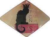 Haarclip ruitvorm chat noir affiche, duurzaam, made in France ultra kwaliteit speld.
