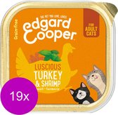 19x Edgard & Cooper Vers Kattenvoer Kalkoen - Garnalen 85 gr