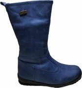 Naturino rainstep effen lange warme lederen laarzen Edera blauw mt 28