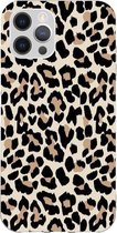 Hoesjes Atelier Luipaard Print Transparant Hoesje voor IPhone 12Pro Max