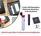 2-Stuks USB Oplaadbare Elektrische Aansteker in Geschenkdoos