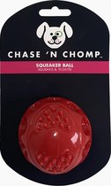 Chase 'N Chomp - Squeaker Ball - Groot Rood