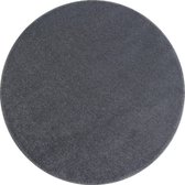 Rond Laag polig tapijt in de kleur licht grijs
