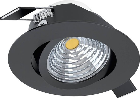 EGLO Saliceto wand-/plafondlamp - 6 Watt LED - Ø 8,8 cm. - zwart