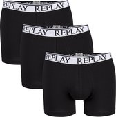 Replay - Heren Onderbroeken 3-Pack Basic Boxers - Zwart - Maat M