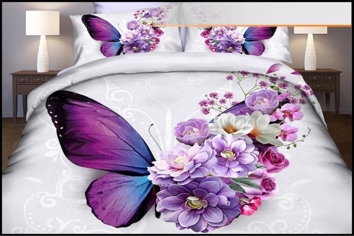 bol com beddengoed bed overtrek deken kussen beddengoed met vlinder beddengoed set