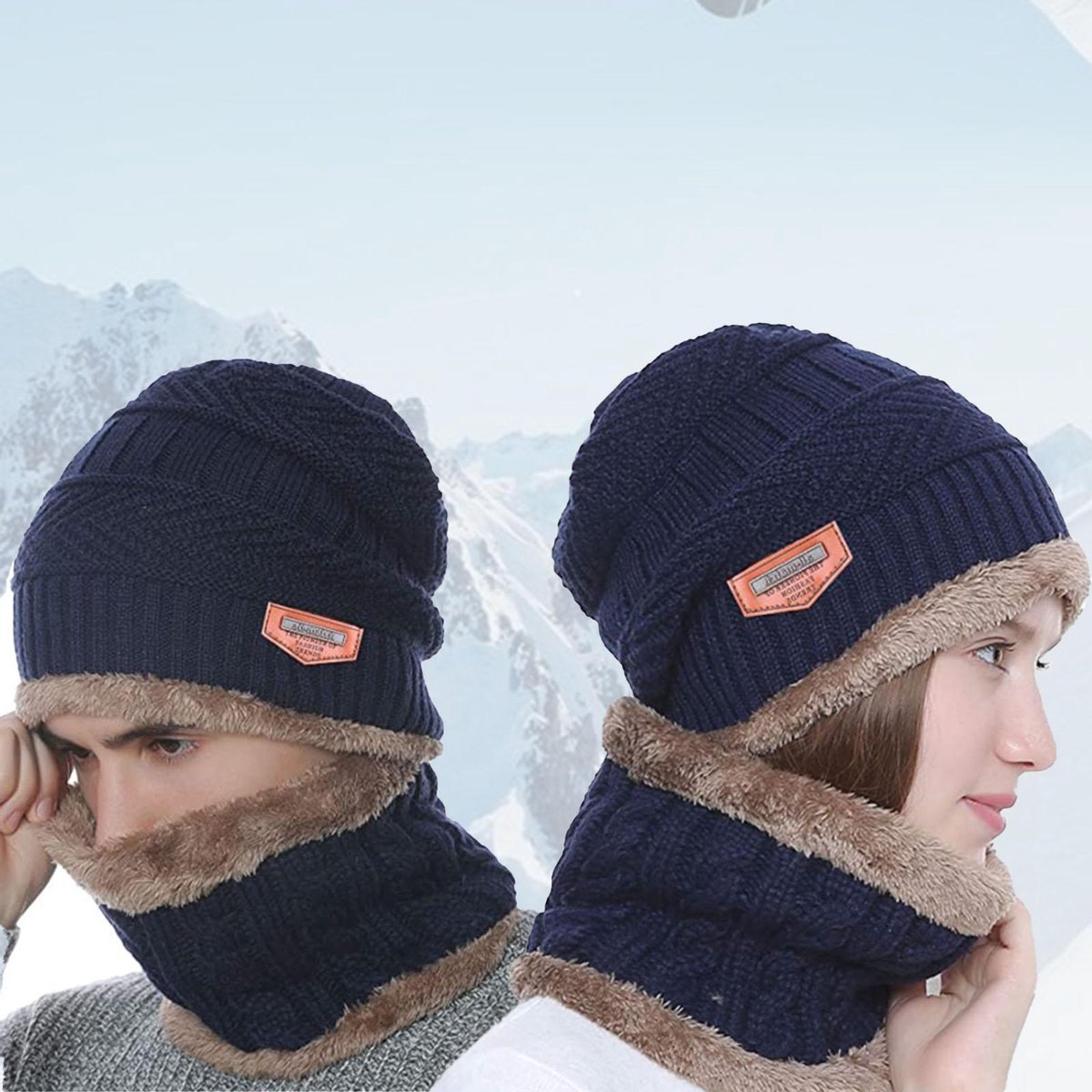 Bequemer Laden Set met muts sjaal handschoenen met