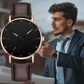 Horloge lerenband • Unisex • Mode • Stijlvol • horloge • verstelbaar