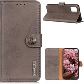 LG K42 Hoesje Retro Wallet Book Grijs