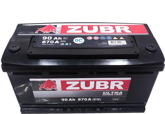 zoogdier Bovenstaande vertel het me ZUBR Ultra 90Ah 870A 12V R+ - Accu - Loodaccu Startaccu Autobatterij  Batterie de... | bol.com
