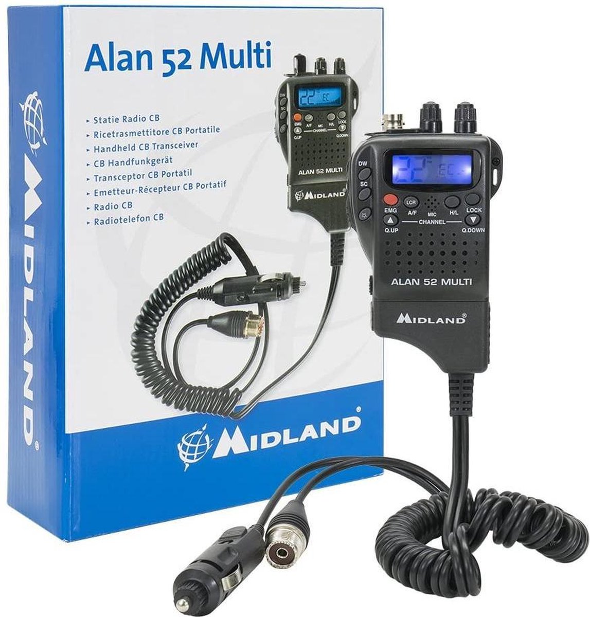 Midland Alan 52 - Radio CB portable - canaux am / fm 40 fréquences 26965 -  27405 MHz - 12v | bol.com