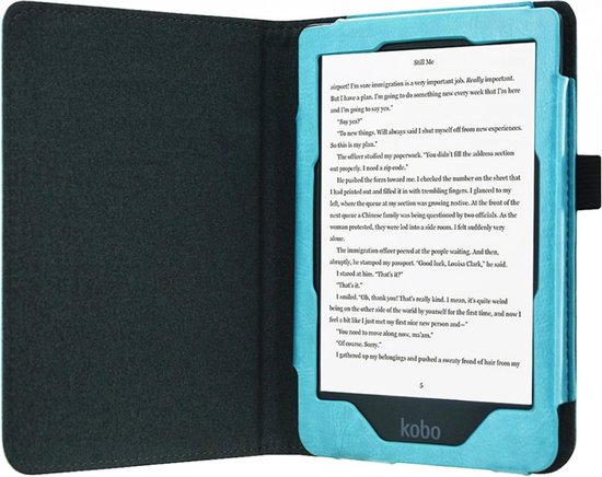 Hoes geschikt voor Kobo Nia - Book Case Leer Wallet Cover Hoesje Blauw van iMoshion — afbeelding 4