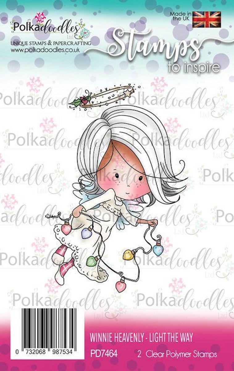 Polka Doodles - Clearstamps PF 7464 Winnie Heavenly - Light the way