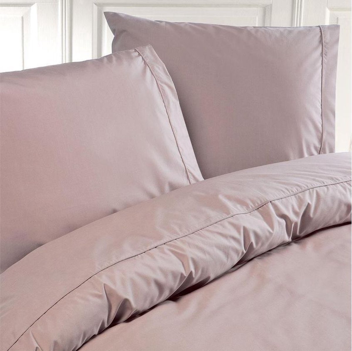 Premium Egyptisch Percale Katoen Tweepersoons Dekbedovertrek Elske Roze 200x200/220...