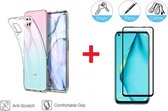 2-In-1 Screenprotector Hoesje Bescherming Protector Set Geschikt Voor Huawei P40 Lite - Full Cover 3D Edge Tempered Glass Screen Protector Met Siliconen Back Bescherm Hoes Cover Case - Doorzi