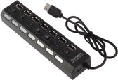 Garpex® USB Hub - 7-poorts USB Hub 2.0 Type-A - Met AAN/UIT Schakelaar