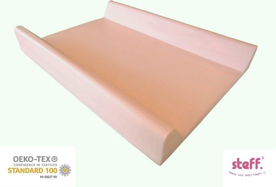 Steff - Aankleedkussen - Met Opstaande Randen 70x50 Cm - Wit - Kan Ook Op Het Bed Geplaatst Worden Met Meegeleverde Veiligheidsdoppen