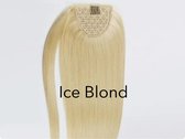 Ponytail Wrap Around Paardenstaart 55cm net echt haar 140gram 55cm Ice Blond