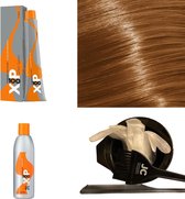 XP100 haarverf pakket kleur 8.13  Lichtblond & As & Goud (1x 100ML) met 9% waterstof ( 1x 250ML) incl verfbakje, kwast, maatbeker, puntkam en handschoenen