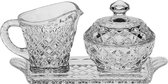 Crystal Bohemia Koffieset Diamond - Kristal - 120 + 250   ml - 3 stuks